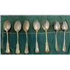Image 2 : 7 Sterling Silver 5 1/2" Teaspoons -1 English & 6 Birks- Total Weight = 162 grams - Monogram Handle