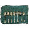 Image 6 : 7 Sterling Silver 5 1/2" Teaspoons -1 English & 6 Birks- Total Weight = 162 grams - Monogram Handle