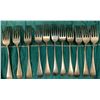Image 4 : 11 Birks Sterling Silver 8" Forks - Total Weight = 770 grams - Monogramed Handles