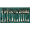 Image 3 : 12 Birks Sterling Silver 7" Forks - Total Weight = 670 grams - Monogramed Handles