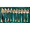 Image 1 : 10 Birks Sterling Silver 7" Soup/Dessert Spoons - Total Weight = 570 grams - Monogramed Handles