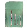 Image 6 : 2 Birks Sterling Silver Handled Fork & Knife Carving Sets  - Monogramed Handles