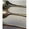 Image 6 : 12 Sterling Silver Tea Spoons, Sugar Tongs, and Cocktail Fork - Variety of Makers - Total Weight = 2