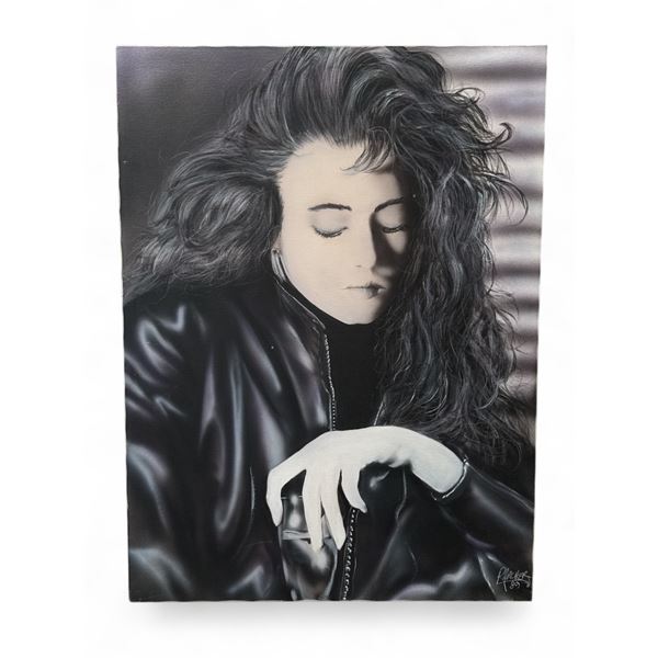 Paul Archer Airbrushed Painting - 1989 - Portrait - Original - 30x40" - Airbrush on canvas