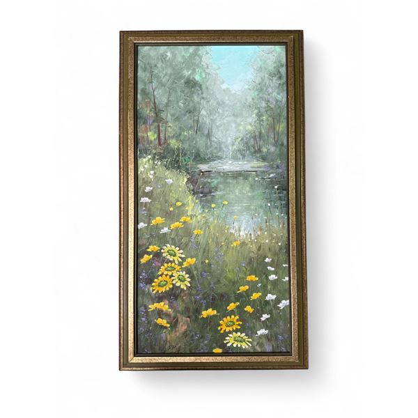 Sai Hoi Ho -12x24" - Acrylic on Canvas - Original - Framed in 1978