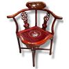 Image 1 : Chinese Corner Chair with Rosewood Finish & Mother of Pearl Inlay