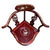 Image 4 : Chinese Corner Chair with Rosewood Finish & Mother of Pearl Inlay