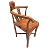 Image 2 : Chinese Corner Chair with Carved Floral Back Struts