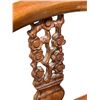 Image 3 : Chinese Corner Chair with Carved Floral Back Struts