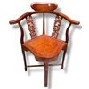 Image 1 : Chinese Corner Chair with Carved Dragon Back Struts