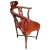 Image 3 : Chinese Corner Chair with Carved Dragon Back Struts