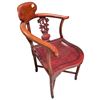 Image 3 : Chinese Corner Chair with Carved Floral Back Struts
