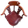 Image 4 : Chinese Corner Chair with Carved Floral Back Struts