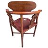 Image 5 : Chinese Corner Chair with Carved Floral Back Struts