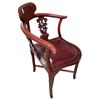Image 3 : Chinese Corner Chair with Carved Floral Back Struts