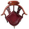 Image 4 : Chinese Corner Chair with Carved Floral Back Struts