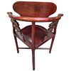 Image 5 : Chinese Corner Chair with Carved Floral Back Struts