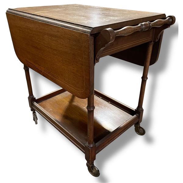 Vintage Drop Side Tea  Trolley - 18" x 24: x 28" tall when the sides are down