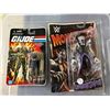 Image 2 : Box of Vintage Toys & McDonalds toys - Includes WWE "Undertaker as Vampire", GI Joe "Snake Eyes" - M