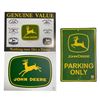 Image 1 : 3 Pc - Officially licensed John Deere metal signs - 12x18" / 12x16" / 12.5x16"