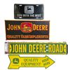 Image 1 : 4 Pc - Officially licensed John Deere metal signs & License plate - 24x5.25". /18x5" / 6x12"