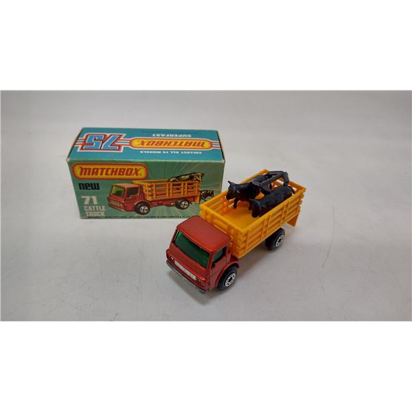 Matchbox Superfast No.71 Cattle Truck Red Cab Twin Pack Model in Box