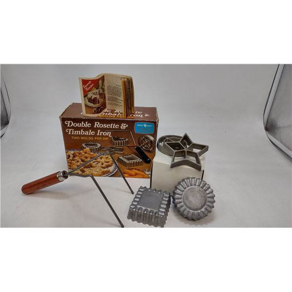Double Rosette & Timbale Iron set in Box