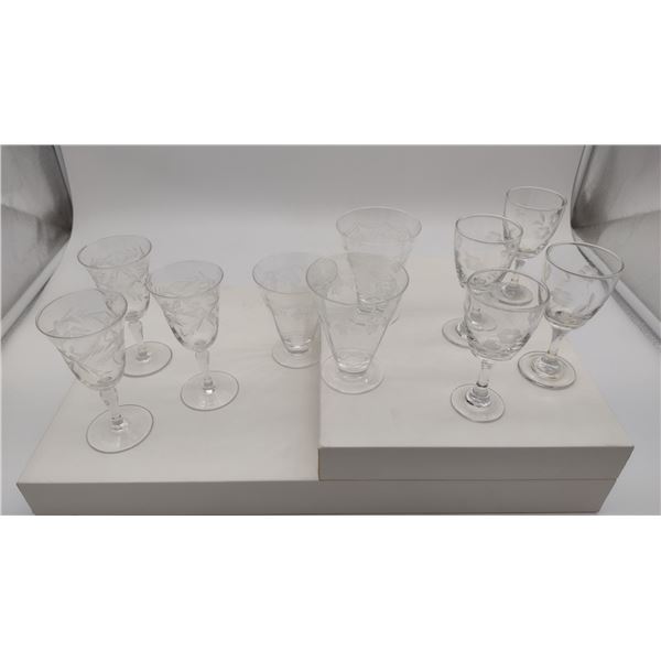 3 Sets of Crystal Glasses
