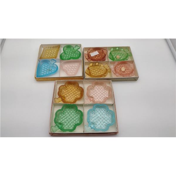 Bohemia Glass made Colored Dishes