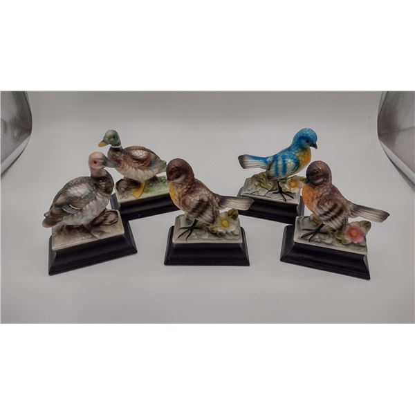 Hand Painted Bird Statues/ Decor Peices