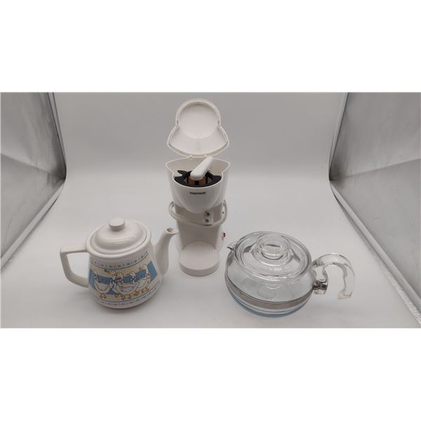 Tea and Coffee pot w/ Mini Coffee Machine