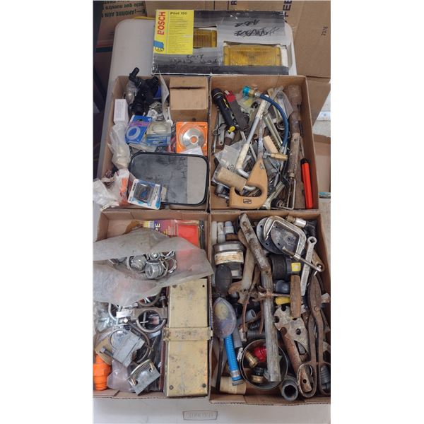Collection of tools and mechanical parts