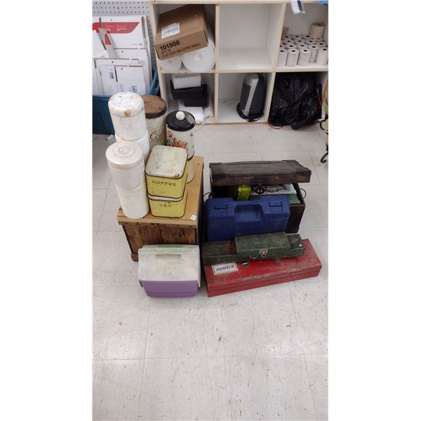 Assortment of Boxes and Canisters