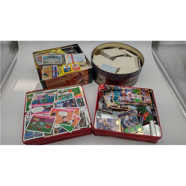 4 Tins of Baseball Trading Cards