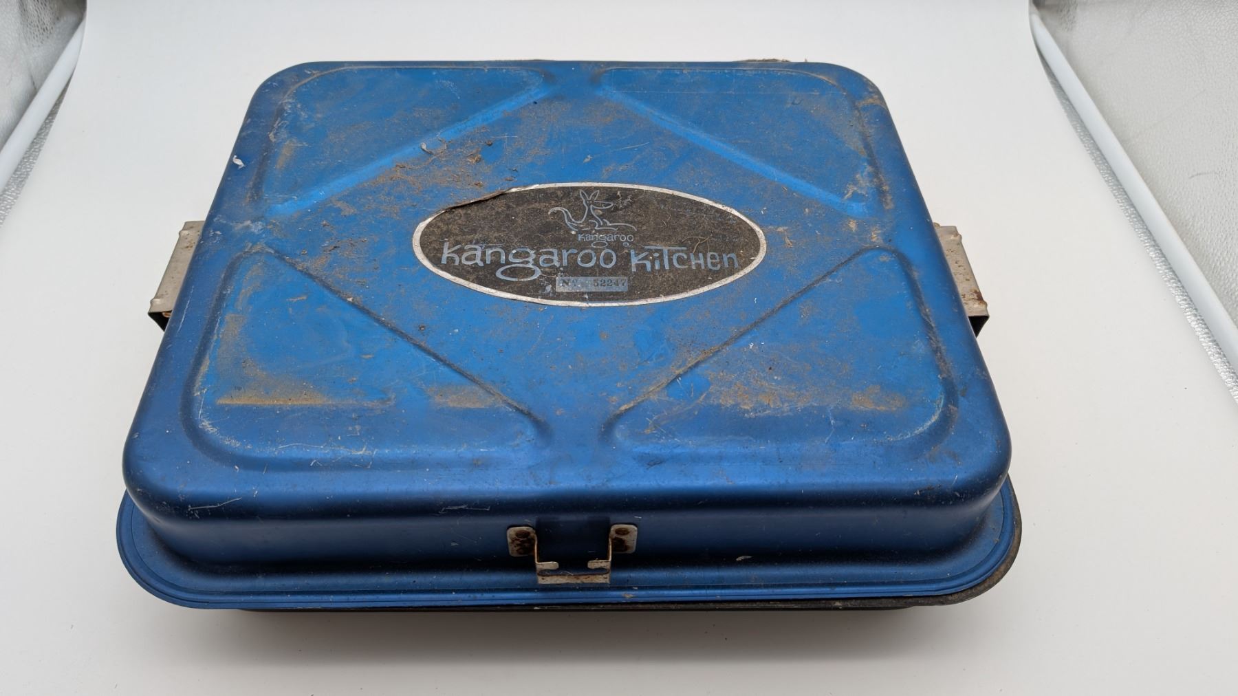 Chuck wagon cooking pots and propane kangaroo stove