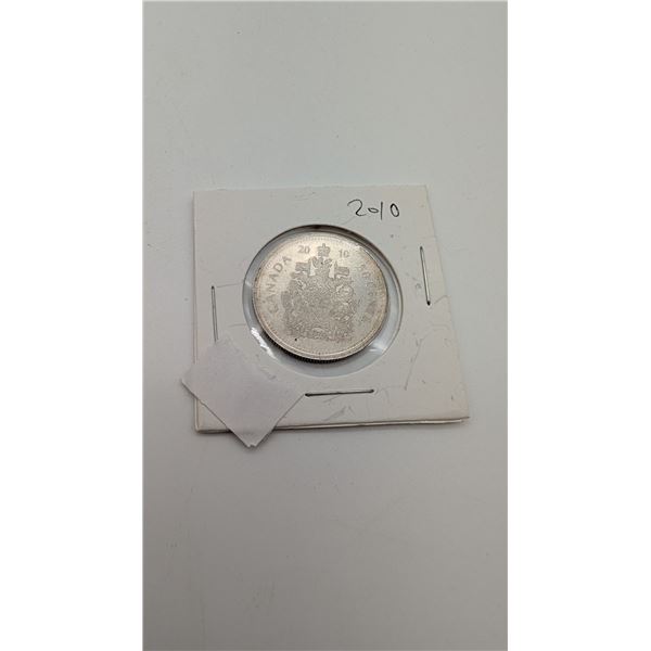 Silver 2010 50 cent piece