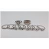 Image 1 : 10 silver rings. all marked .925