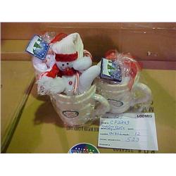 Candy Cane Striped Mug w/Plush