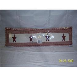 Country Star Pillows-9x29" Burgundy