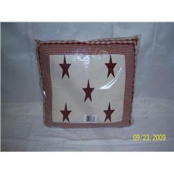 Country Star Pillows-16x16" Burgundy