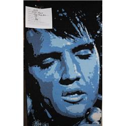 TUFTED RUG/ ELVIS MOODY BLUE
