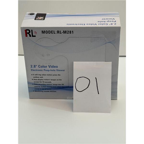 RL 2.8” Color Video Electronic Peep-hole Viewer (new in box) Outdoor/Indoor Unit - Wide Scr