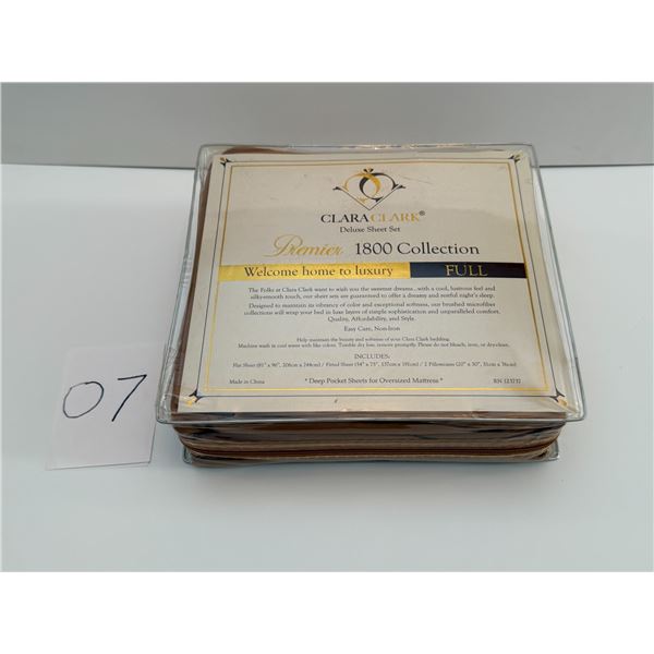 Clara Clark Deluxe Sheet Set - Light Brown Color Full Size (new in package) Includes flat sheet, fit
