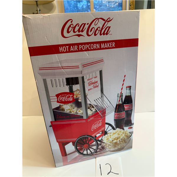 Nostalgia Coca-Cola 12 Cup Hot Air Popcorn Maker (New)