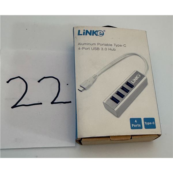 LinkE Aluminum Portable Type-C 4port USB 3.0 Hub