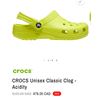 Image 2 : AMoJI Crocs Unisex Classic Clog Acidity Small retail $78.00