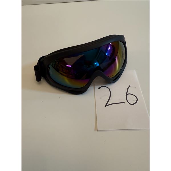 New Protective Bike Riding Face Mask, Face Shield - Multicolor Lens w/head strap