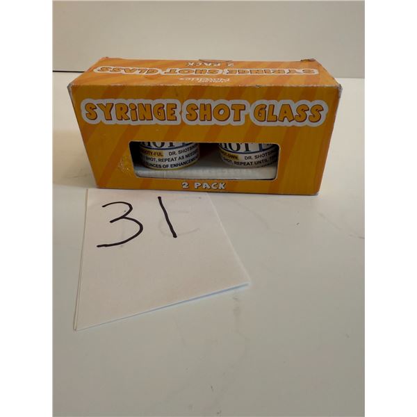 1 pack of 2 Syringe Shot Glass