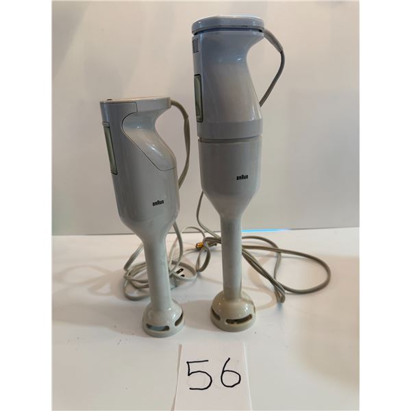 Braun Immersion Hand Blender - plug in. Useful for purring soups, making smoothies, baby food, dips