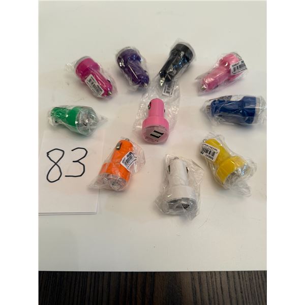 10 units Dual - port USB car Charger for type C